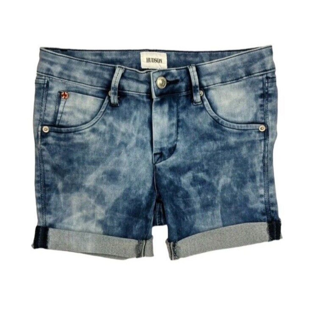 Hudson Cut Off Jegging Jean Rolled Stretchy Denim Flap Shorts Youth Girls 16